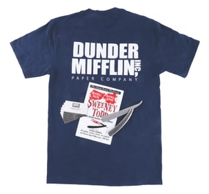 A Collection of “The Office" Props and Crew Gift Shirt.