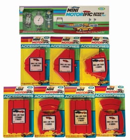 An Ideal Mini Motorific Racing Set and Accessories.