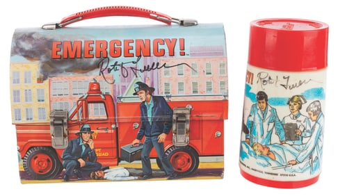 A Robert Fuller Signed “Emergency!" Lunch Box and Thermos.