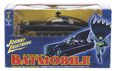 A DC Comic Book Die-Cast Batmobile Model Kit.