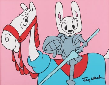 A Crusader Rabbit Scene Cel Signed by Jay Ward.