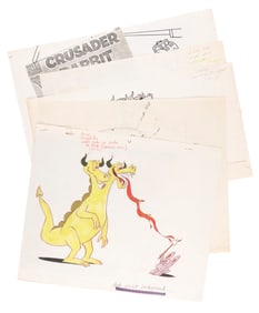 A Collection of Crusader Rabbit Drawings.