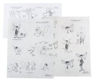 A Collection of Rocky and Bullwinkle Model Sheets.