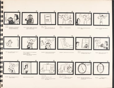 A Storyboard Book for the First Rocky and Bullwinkle Cartoon.