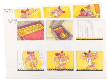 A Pair of Storyboard Pages for “Rocky and Bullwinkle.