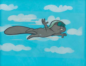 A “Rocky and His Friends" Opening Title Cel and Background.