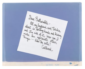 A Screen-Used “Dear Bullwinkle" Letter and Background.