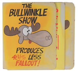 A Trio of Hand-Painted “Bullwinkle Show" Posters.
