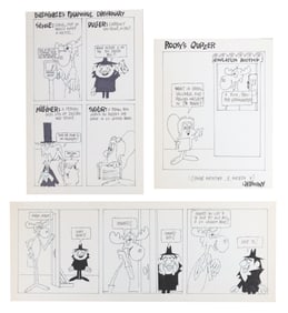 Original Art for Three Rocky and Bullwinkle U.S. Savings Bonds Comics.