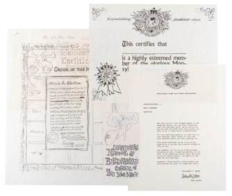 “Rocky and Bullwinkle" Fan Club Certificates and Documents.