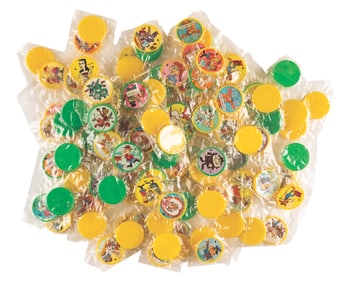 A Collection of Dipsy Doodle Bullwinkle Trading Coins.