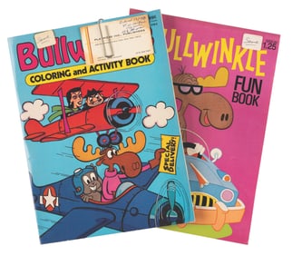 A Pair of “Rocky and Bullwinkle" Coloring Books.