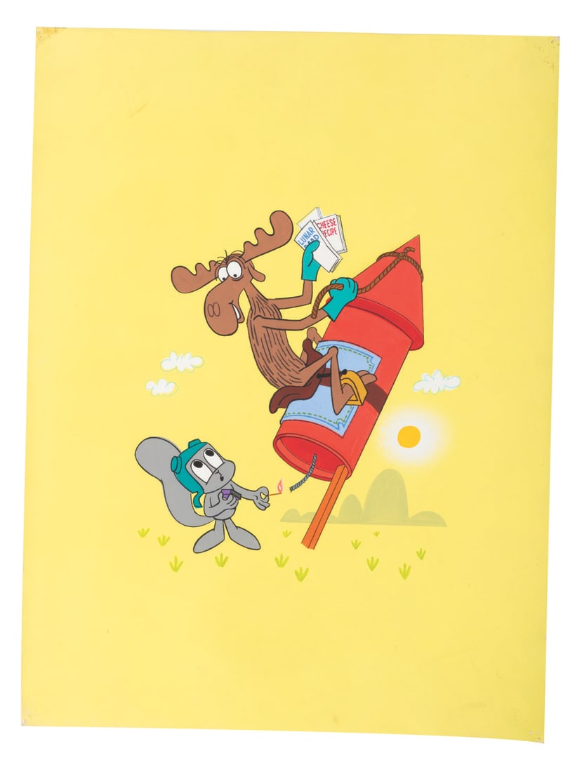 A Rocky and Bullwinkle Original Painting. (1 of 1)