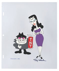 A Jay Ward Signed #31 Scene Cel of Boris and Natasha.