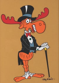 A #42 Scene Cel Signed by Jay Ward.