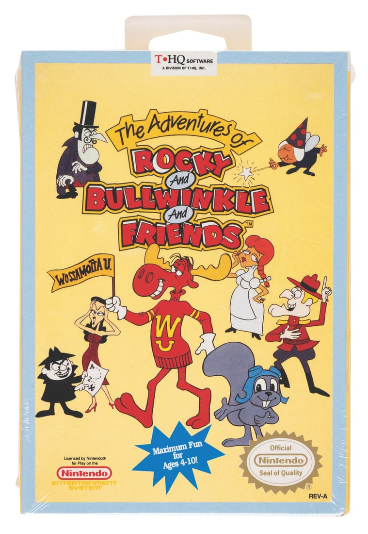 The Adventures of Rocky and Bullwinkle and Friends NES Game. (1 of 2)