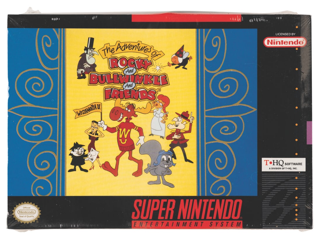 The Adventures of Rocky and Bullwinkle and Friends SNES Game. (1 of 2)