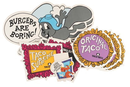 A Rocky and Bullwinkle Taco Bell Promotional Display Kit.