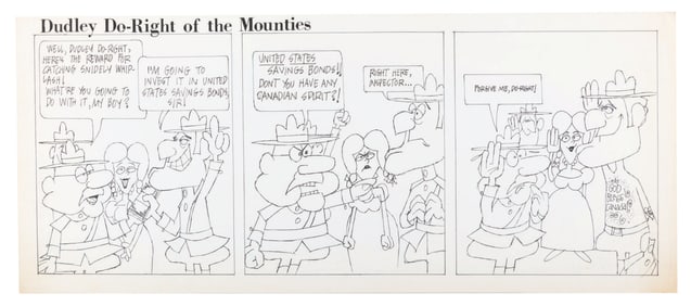 A Dudley Do-Right Savings Bond Comic Strip.