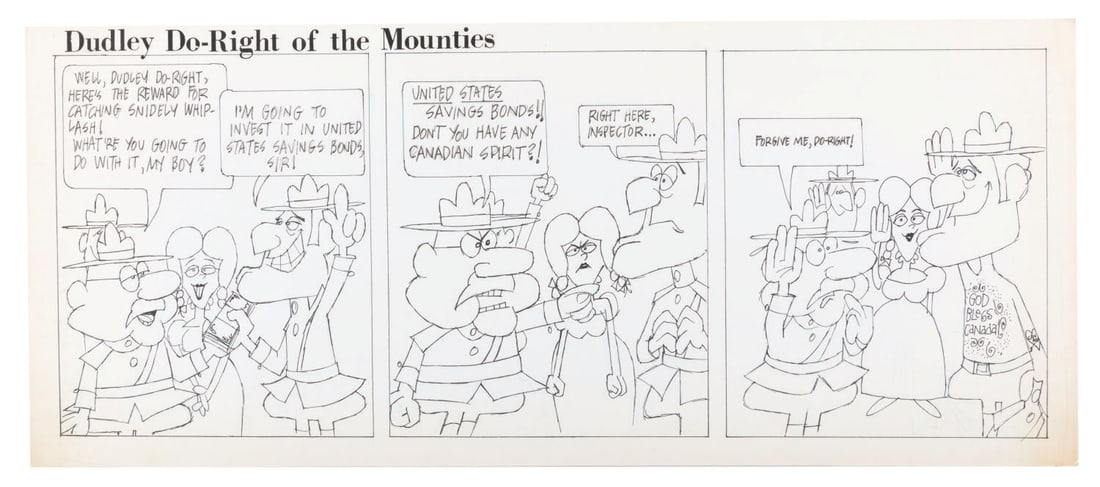 A Dudley Do-Right Savings Bond Comic Strip. (1 of 1)