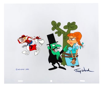 A Jay Ward Signed #17 Scene Cel of Dudley Do-Right.
