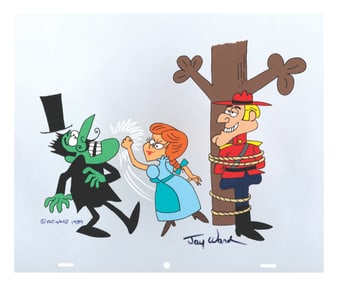 A Nell and Snidely Jay Ward Signed #18 Scene Cel.