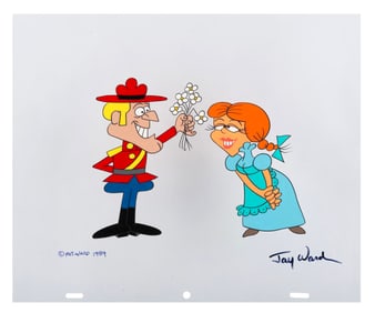 A Dudley Do-Right & Nell #21 Scene Cel Signed by Jay Ward.