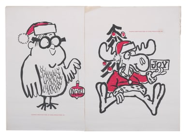 A Pair of Season’s Greetings Posters by Jay Ward Productions.