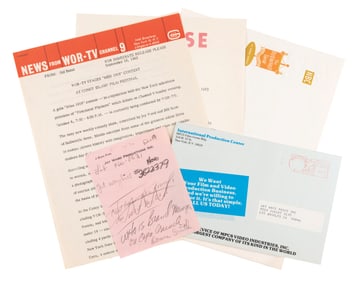 A Pair of “Fractured Flickers" Press Release Announcements and Stationery.