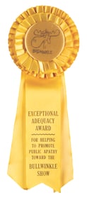 An “Exceptional Adequacy Award" Ribbon.