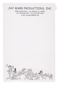 A Pair of Jay Ward Productions Stationery Notepads.