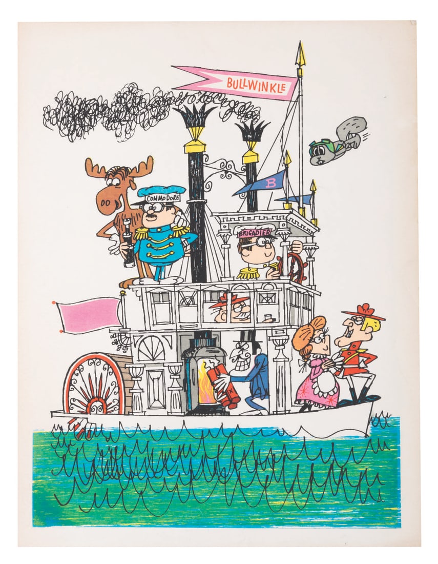 A Jay Ward and Bill Scott “The Bullwinkle Show" Silkscreen Print. (1 of 1)