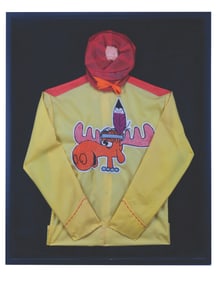 A Bill Shoemaker Bullwinkle Jockey Silk and Cap.