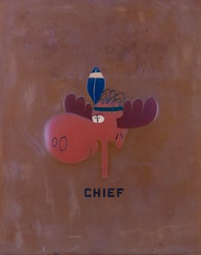 A Painting of the Bullwinkle Stable Logo.
