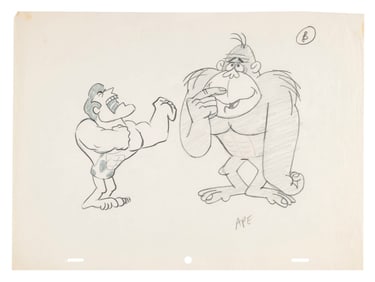 A George and Ape “George of the Jungle" Model Drawing.