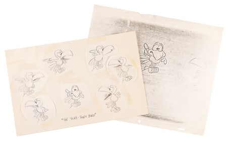 The Original Hand-Drawn Master of a “Tooky -Tooky" Bird Model Sheet