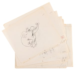 A Collection of "George of the Jungle" Shep Model and Animation Drawings.