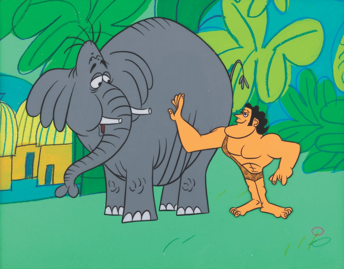 A Pilot “George of the Jungle" Production Cel. (1 of 2)