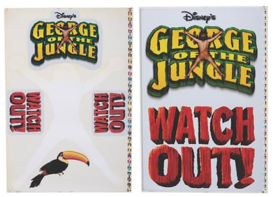 A Pair of "George of the Jungle" Decal Pages.