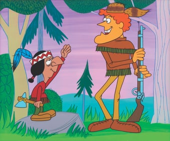 A “Hawkear and Pierced Arrow" Publicity Cel.