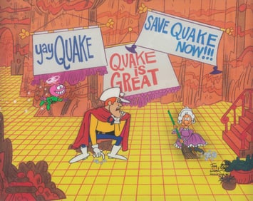 A Quisp and Quake Production Cel.
