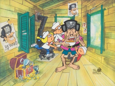 A Jean LaFoote and S.S. Guppy Crew Commercial Cel.