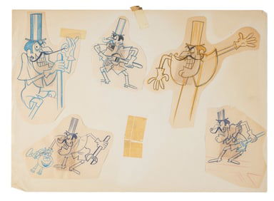 A Snidely Whiplash Quisp Model Sheet.