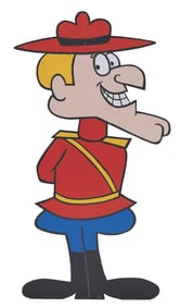 A Dudley Do-Right Wooden Display.