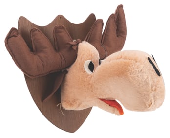 A Bullwinkle Plush Trophy Plaque.