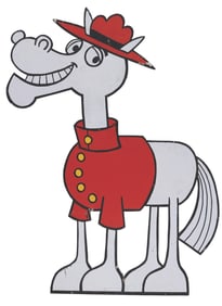 A Horse Dudley Do-Right Emporium Wooden Display.