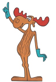 A Bullwinkle Wooden Store Display.