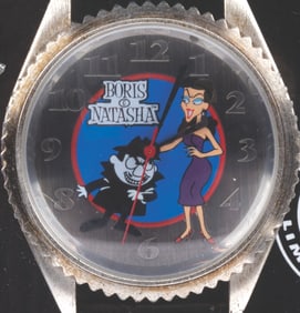 A Boris and Natasha Fossil Watch and Display.