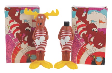 A Pair of Boxed Bullwinkle Bubble Bath.