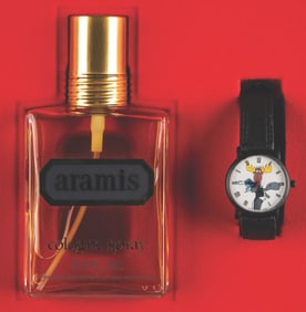 An Aramis Cologne and Watch Gift Set.